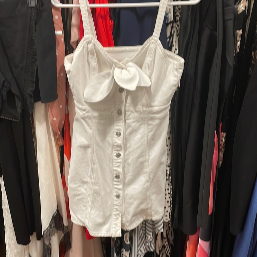White denim dress